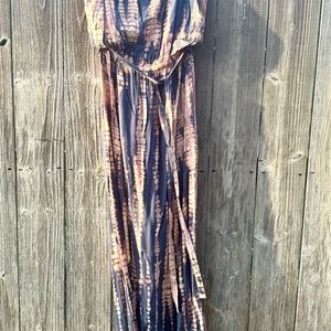 Boho Chic Michael Stars Navy and Pink Maxi Dress